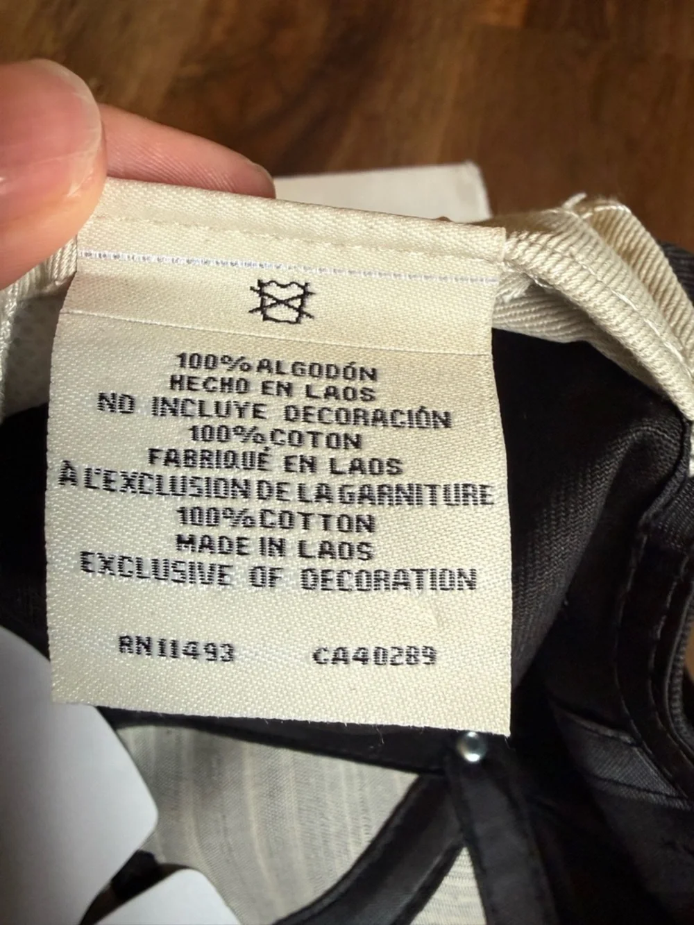 Fear of God Black Strapback Cap with Embossed Logo - Picture 6 of 6